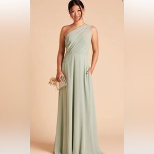 Birdy Grey bridesmaid dress - Kira style, Chiffon mesh, Sage color, size M